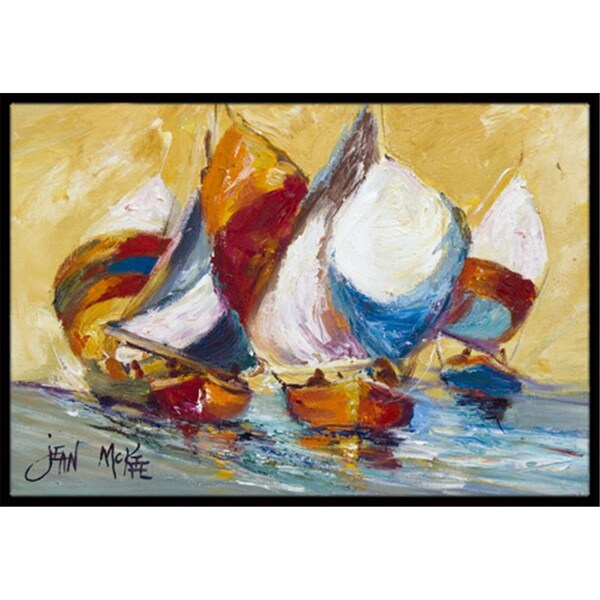 Carolines Treasures Boat Race Indoor and Outdoor Mat- 24 x 36 in. JMK1029JMAT - main